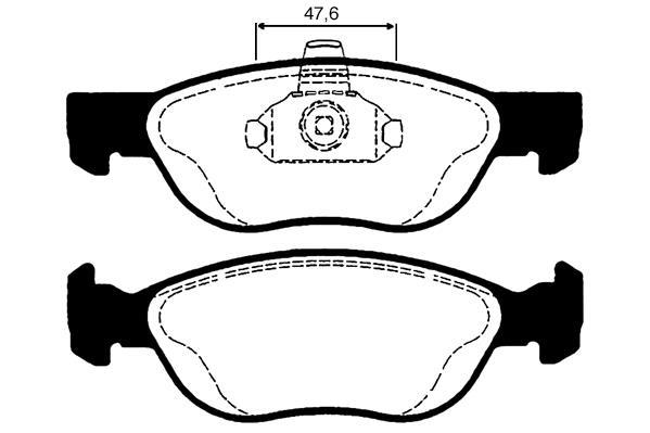 Jeu de 4 plaquettes de frein Raicam RA.0614.1