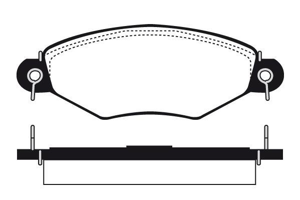 Jeu de 4 plaquettes de frein Raicam RA.0652.1