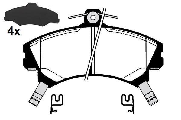 Jeu de 4 plaquettes de frein Raicam RA.0661.1