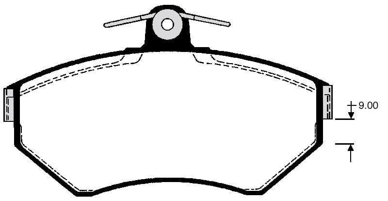 Jeu de 4 plaquettes de frein Raicam RA.0695.1