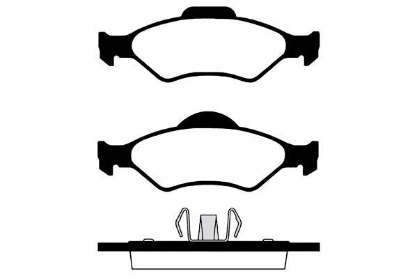 Jeu de 4 plaquettes de frein Raicam RA.0707.0