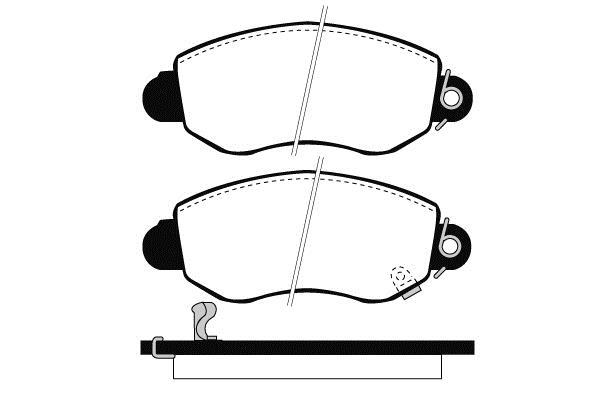 Jeu de 4 plaquettes de frein Raicam RA.0756.0