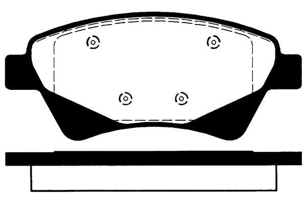 Jeu de 4 plaquettes de frein Raicam RA.0758.0