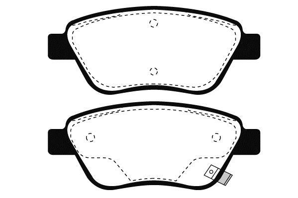 Jeu de 4 plaquettes de frein Raicam RA.0761.3