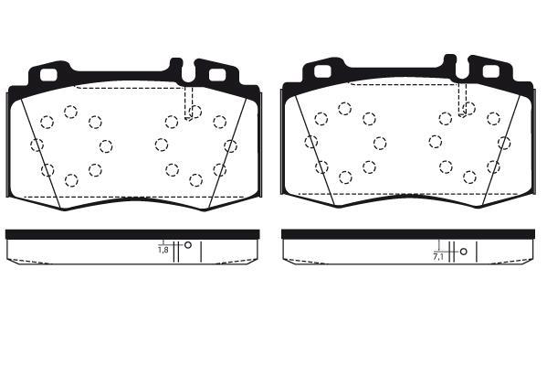 Jeu de 4 plaquettes de frein Raicam RA.0791.1