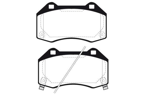 Jeu de 4 plaquettes de frein Raicam RA.0801.3