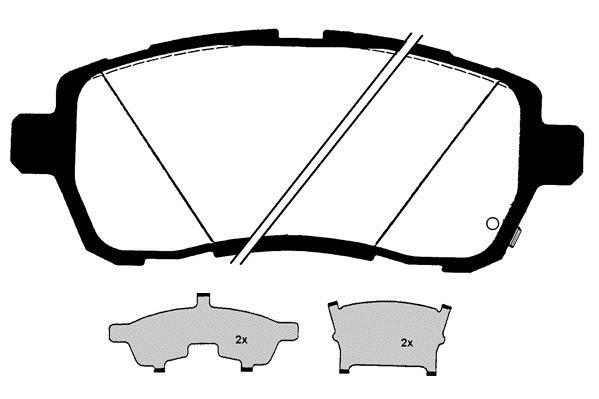 Jeu de 4 plaquettes de frein Raicam RA.0940.1
