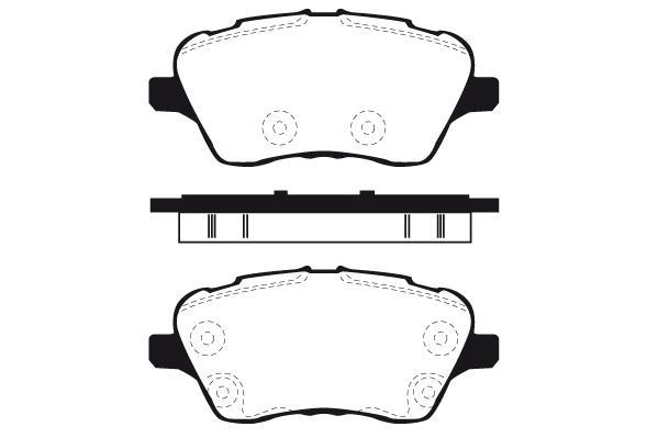 Jeu de 4 plaquettes de frein Raicam RA.0990.0