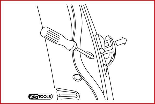 Outils pour portes, rétroviseurs et garnitures KS TOOLS 150.1609