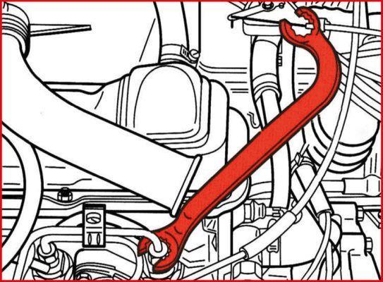 Clé 12 pans inclinées pour injecteurs KS TOOLS ref. 517.0057