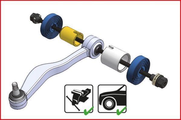 Coffret extracteurs moyeux et roulements KS TOOLS ref. 700.1550