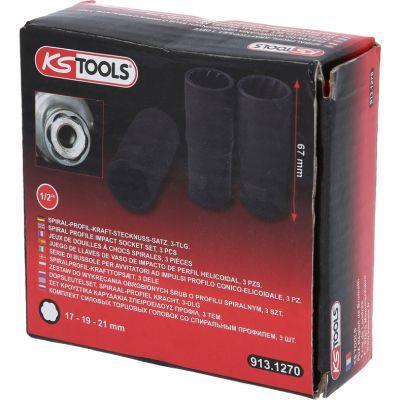 Coffret de douilles 1/2 extraction goujons roues antivol KS TOOLS ref. 913.1270