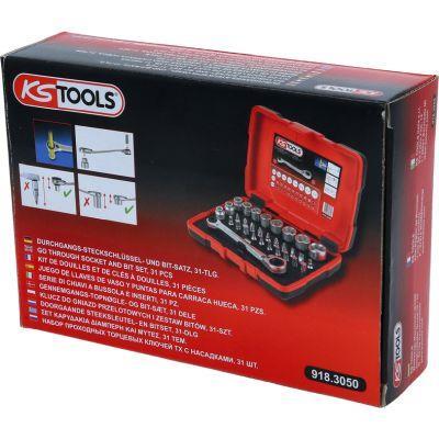Coffret cliquets et douilles 1/4" KS TOOLS ref. 918.3050