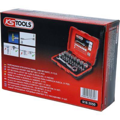 Coffret cliquets et douilles 1/4" KS TOOLS ref. 918.3050
