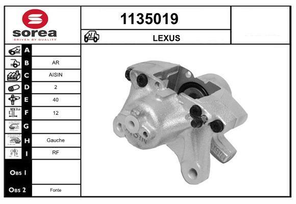Pinça de travão SNRA ref. 1135019