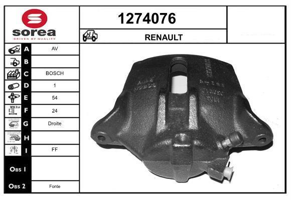 Étrier de frein SNRA 1274076