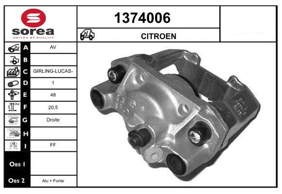 Pinça de travão SNRA 1374006