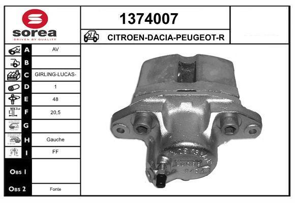 Étrier de frein SNRA ref. 1374007