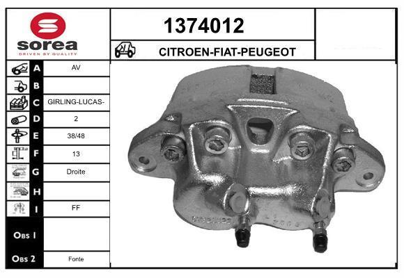 Étrier de frein SNRA ref. 1374012