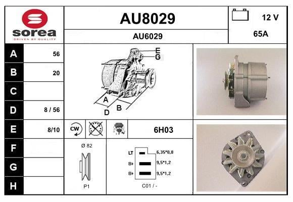 Alternateur SNRA ref. AU8029