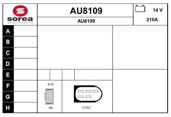 Alternateur SNRA AU8109