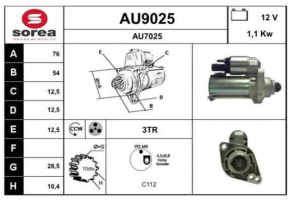 Démarreur SNRA ref. AU9025