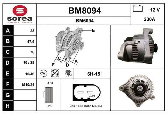 Alternateur SNRA BM8094