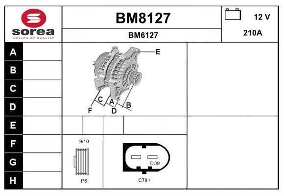 Alternador SNRA BM8127