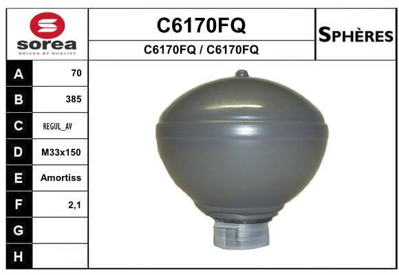 Sphère, accumulateur de suspension (Sphère de suspension) SNRA ref. C6170FQ