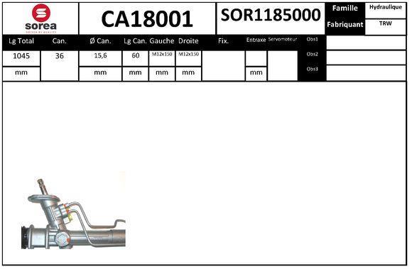 Cremallera de dirección (Caja de direccion) SNRA ref. CA18001