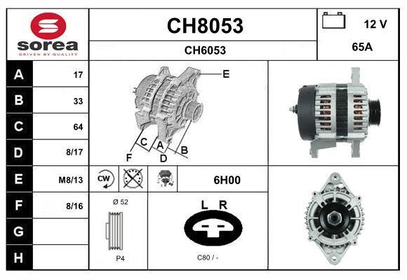 Alternador SNRA ref. CH8053
