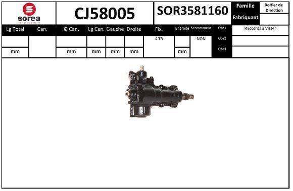 Crémaillère de direction SNRA ref. CJ58005
