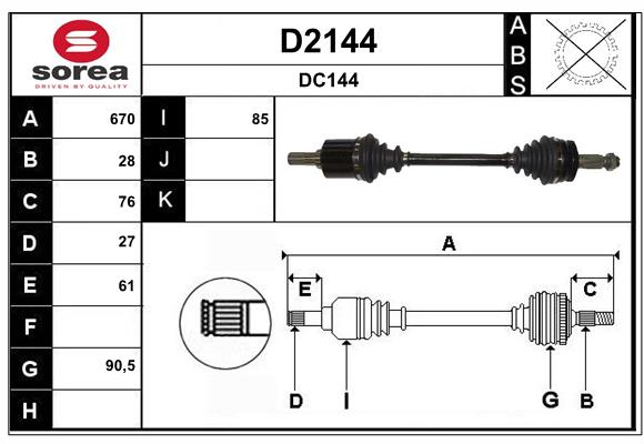 Cardán SNRA D2144