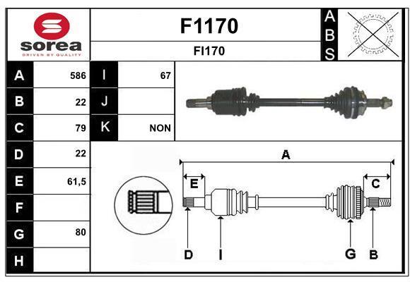 Cardan SNRA ref. F1170