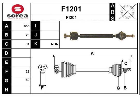 Cardan SNRA ref. F1201