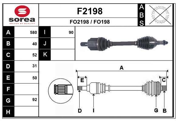Cardan SNRA ref. F2198