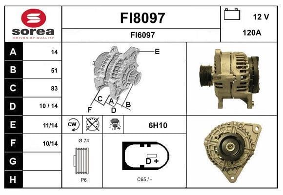 Alternador SNRA FI8097