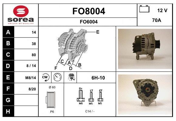 Alternador SNRA FO8004