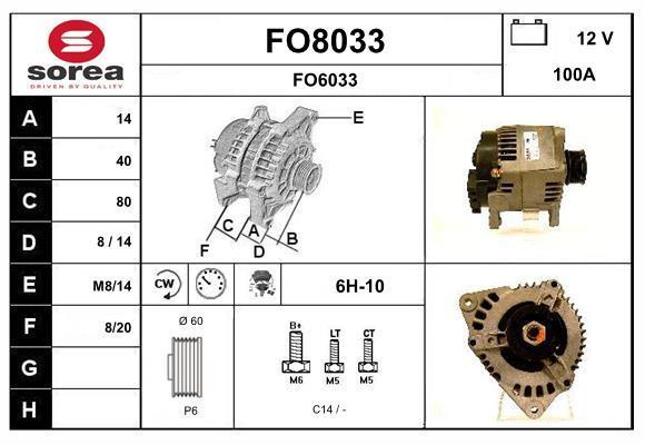 Alternateur SNRA ref. FO8033