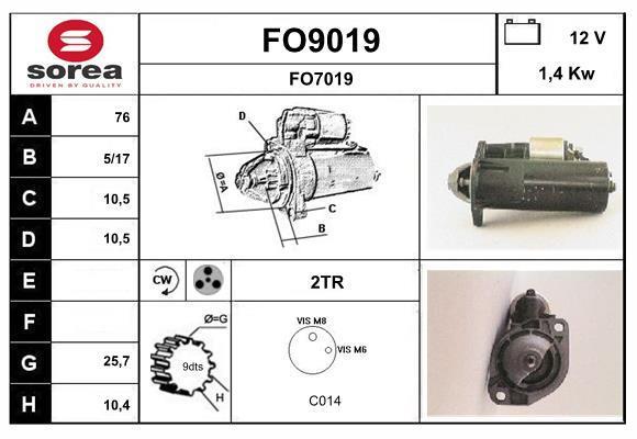Démarreur SNRA ref. FO9019