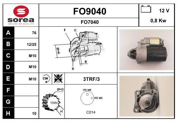 Démarreur SNRA ref. FO9040