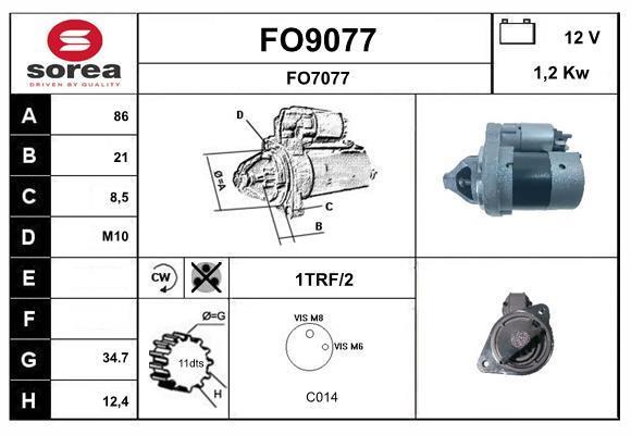 Démarreur SNRA ref. FO9077