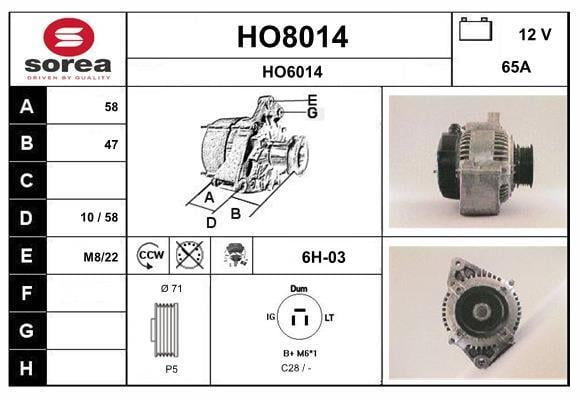 Alternateur SNRA HO8014