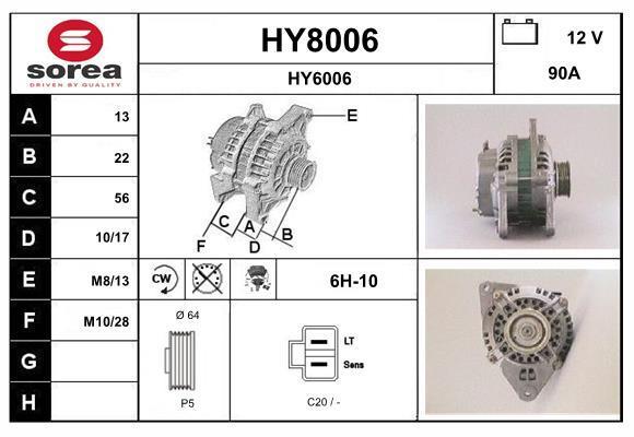 Alternateur SNRA HY8006