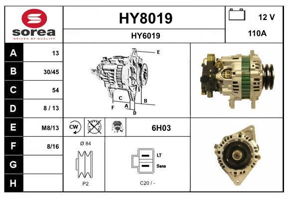 Alternateur SNRA HY8019