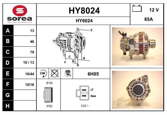 Alternateur SNRA ref. HY8024