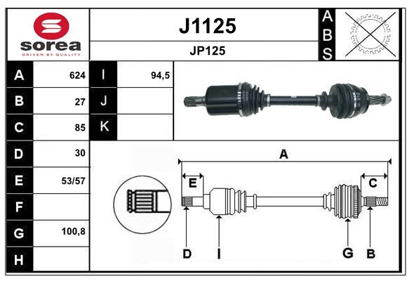 Cardán SNRA J1125