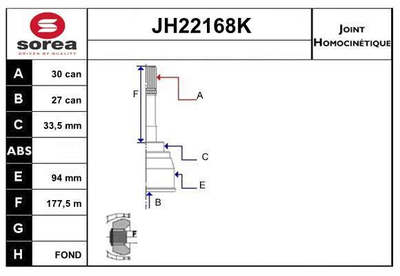 Junta homocinética SNRA JH22168K