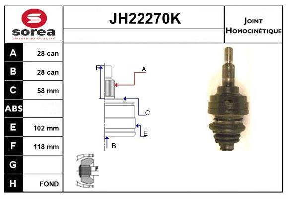 Joint homocinétique, transmission SNRA JH22270K