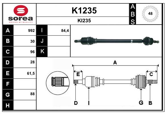 Cardán SNRA K1235